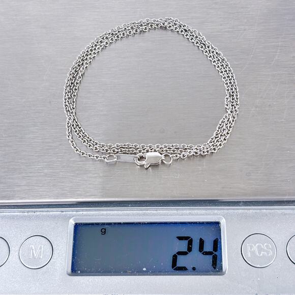 Vintage Ralph Lauren Sterling Silver 925 Cable Link Chain Necklace 18" - Picture 3 of 3